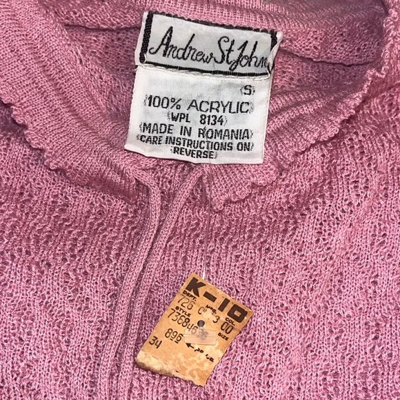 Vintage Pink Cardigan - Picture 3 of 4